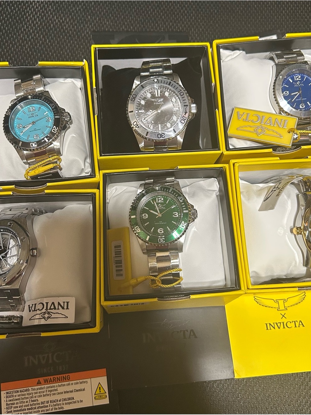 Invicta Lot of 6 Men’s Watches